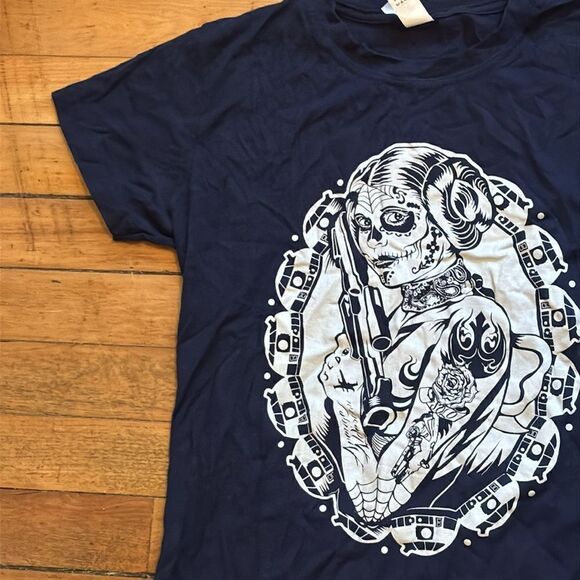 Tultex kids Dark Blue Star Wars Tshirt Size Large - Picture 2 of 5